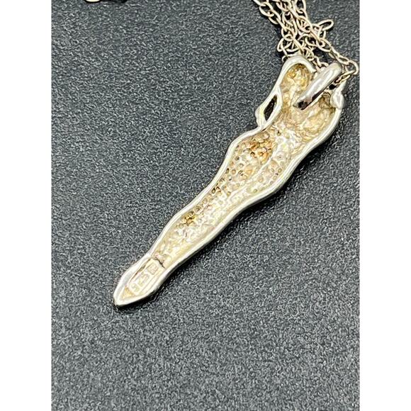 KIM Signed Sterling Wedding Necklace Lovers Embrace Infinity Pendant Adam Eve - Picture 15 of 16